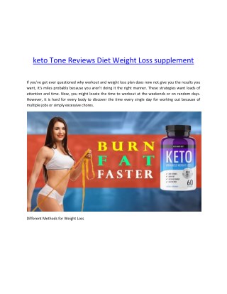 keto Tone Reviews Diet Weight Loss supplement