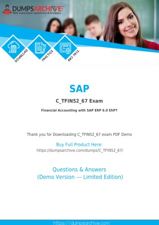 Actual C_TFIN52_67 Questions PDF - [Updated] SAP C_TFIN52_67 Questions PDF