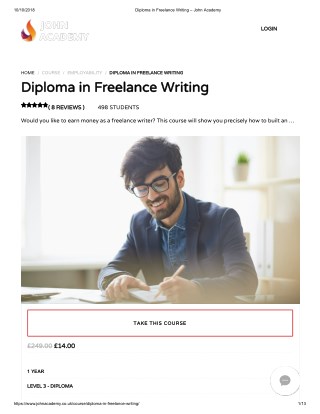 Diploma in Freelance Writing - John Academy