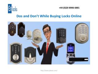 Dos and Don’t While Buying Locks Online