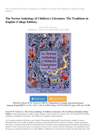 THE-NORTON-ANTHOLOGY-OF-CHILDREN-S-LITERATURE-THE-TRADITIONS-IN-ENGLISH-COLLEGE-EDITION