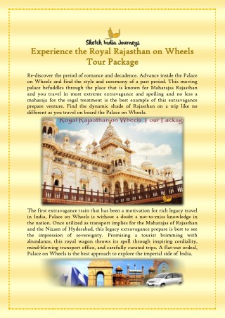 Experience the Royal Rajasthan on Wheels Tour Package