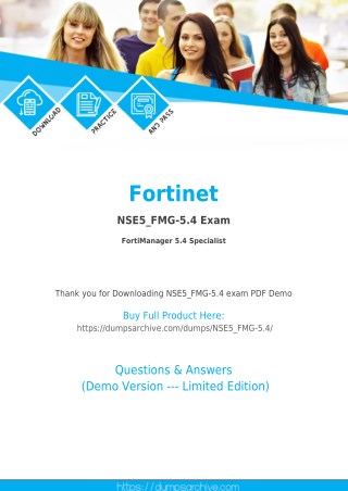 NSE5_FMG-5.4 Dumps PDF - 100% Valid Fortinet NSE5_FMG-5.4 Exam Dumps