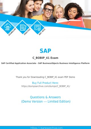 [Latest] SAP C_BOBIP_41 Dumps PDF By DumpsArchive Latest C_BOBIP_41 Questions