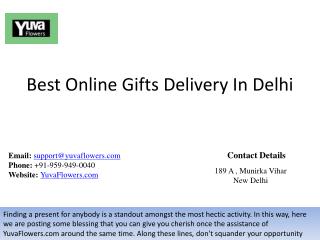 Best Online Gifts Delivery In Delhi - YuvaFlowers