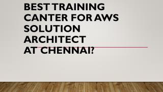 AWS Training in Chennai| Best AWS Institute