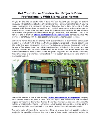 Sierra Gate Homes