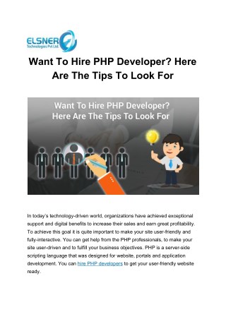 Best Tips To Hire PHP Developer