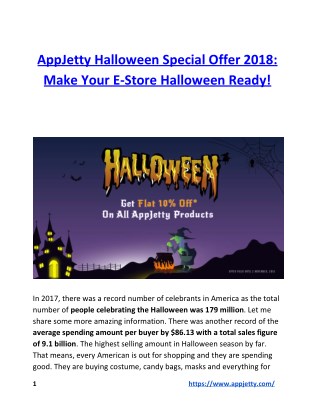 AppJetty Halloween Special Offer 2018: Make Your E-Store Halloween Ready!