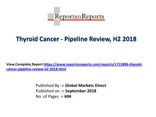 Thyroid Cancer Market 2018 Trial Phase, Status, Start, Analysis Industry Experts
