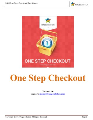 Magento One Step Checkout By Magesolution