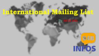 International Mailing List | International Email Database | Infos B4B