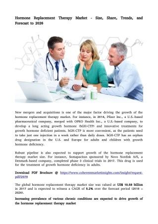 Hormone Replacement Therapy Market - Size, Share, Trends, and Forecast to 2026