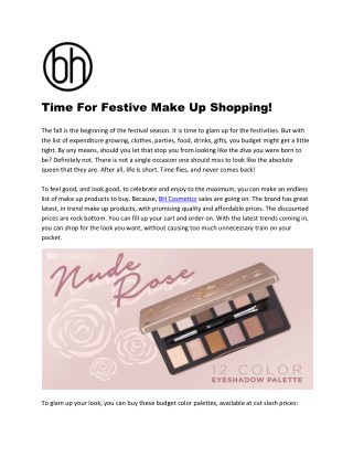 Time For Festive Make Up Shopping!