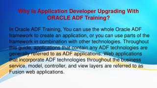 What will you get benefits from MaxMunus ‘s Oracle ADF Training?