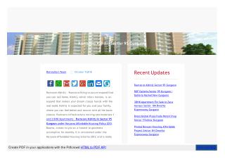 Ramsons kshitij sector 95 gurgaon affordable housing