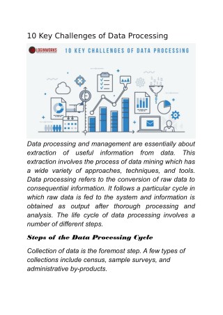 Outsource Data Processing Services