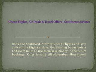 50% Discounts - Southwest Airlines - United States Airline