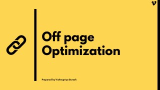 Off page optimization | SEO