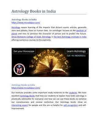 Astrology Books in India