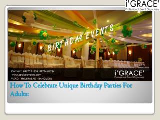 How To Celebrate Birthday Party Events | iGRACE Events
