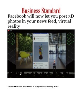 Facebook will now let you post 3D photos in your news feed, virtual reality 