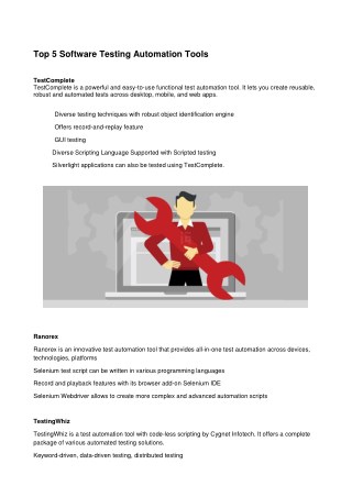 Top 5 Software Testing Automation Tools