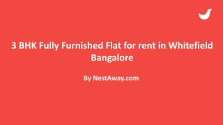 Furnished Flat for rent in Whitefield Bangalore without broker