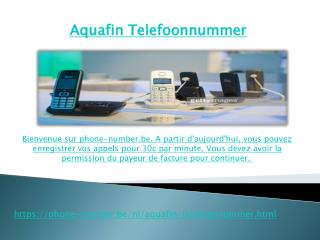 Aquafin Telefoonnummer