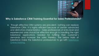 Why is Salesforce CRM Training Essential for Sales Professionals?