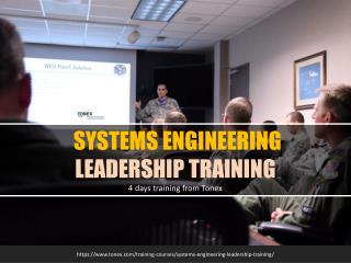 Systems Engineering Leadership : Tonex Training