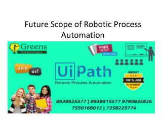 Future Scope of Robotic Process Automation