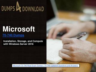 Real Exam Dumps Microsoft 70-740 100% Passing Assurance