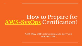 How to Prepare for SOA-C01 exam on AWS SysOps Administrator Associate