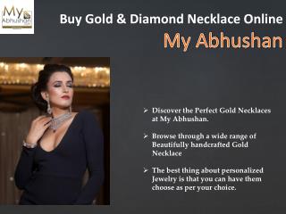 Designer Gold and Diamond necklace online at My Abhushan