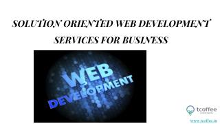 SOLUTION ORIENTED WEB DEVELOPMENT SERVICES FOR BUSINESS