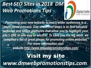 Best SEO Sites in 2018 | DM Web Promotions Tips