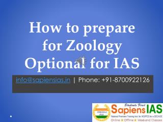 How to prepare for Zoology Optional for IAS