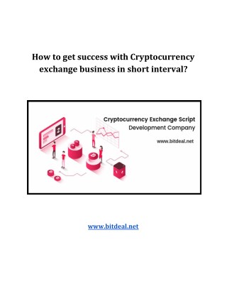 How to get success with Cryptocurrency exchange business in short interval?
