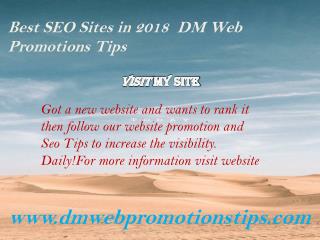 Best SEO Sites in 2018 | DM Web Promotions Tips