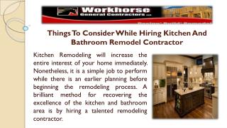 Things To Consider While Hiring Kitchen And Bathroom Remodel Contractor