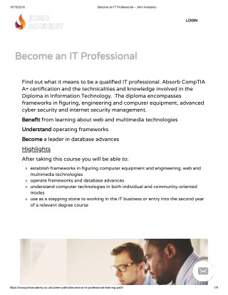 Become an IT Professional - John Academy