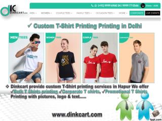 T-shirt Printing in Delhi - https://www.dinkcart.com/
