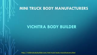 Leading mini truck body manufacturer in Pune India |Vichitra body builder