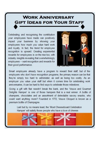 Work Anniversary Gift Ideas for Your Staff