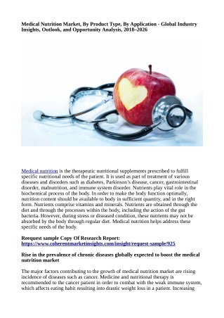 Medical Nutrition Market