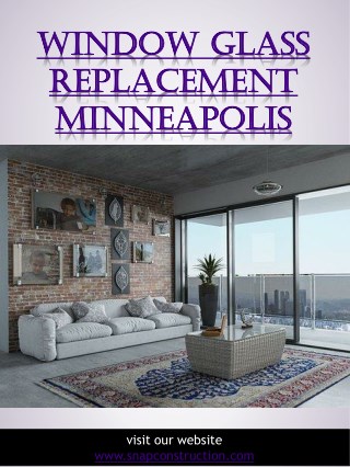 Window Glass Replacement Minneapolis