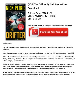[PDF] The Drifter By Nick Petrie Free Download