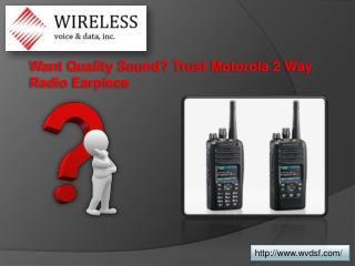 Motorola 2 Way Radio