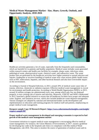 Medical Waste Management Market - Size, Share, Growth, Outlook, and Opportunity Analysis, 2018-2026